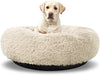 Washable Dog round Bed - Large Donut Dog Bed, Comfy Calming Cuddler