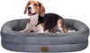 Orthopedic Waterproof Large Dog Bed: Memory Foam Washable Dog Bed with Bolsters - Removable Orthopedic Cover for Medium L XL Large Sized Pet - Non-Slip