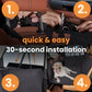 6-In-1 Dog Car Seat Cover for Back Seat, Waterproof Dog Car Hammock with Mesh Window, Non-Slip Pet Backseat Protector for Cars, Trucks and Suvs