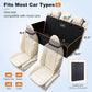 6-In-1 Dog Car Seat Cover for Back Seat, Waterproof Dog Car Hammock with Mesh Window, Non-Slip Pet Backseat Protector for Cars, Trucks and Suvs