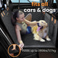 6-In-1 Dog Car Seat Cover for Back Seat, Waterproof Dog Car Hammock with Mesh Window, Non-Slip Pet Backseat Protector for Cars, Trucks and Suvs
